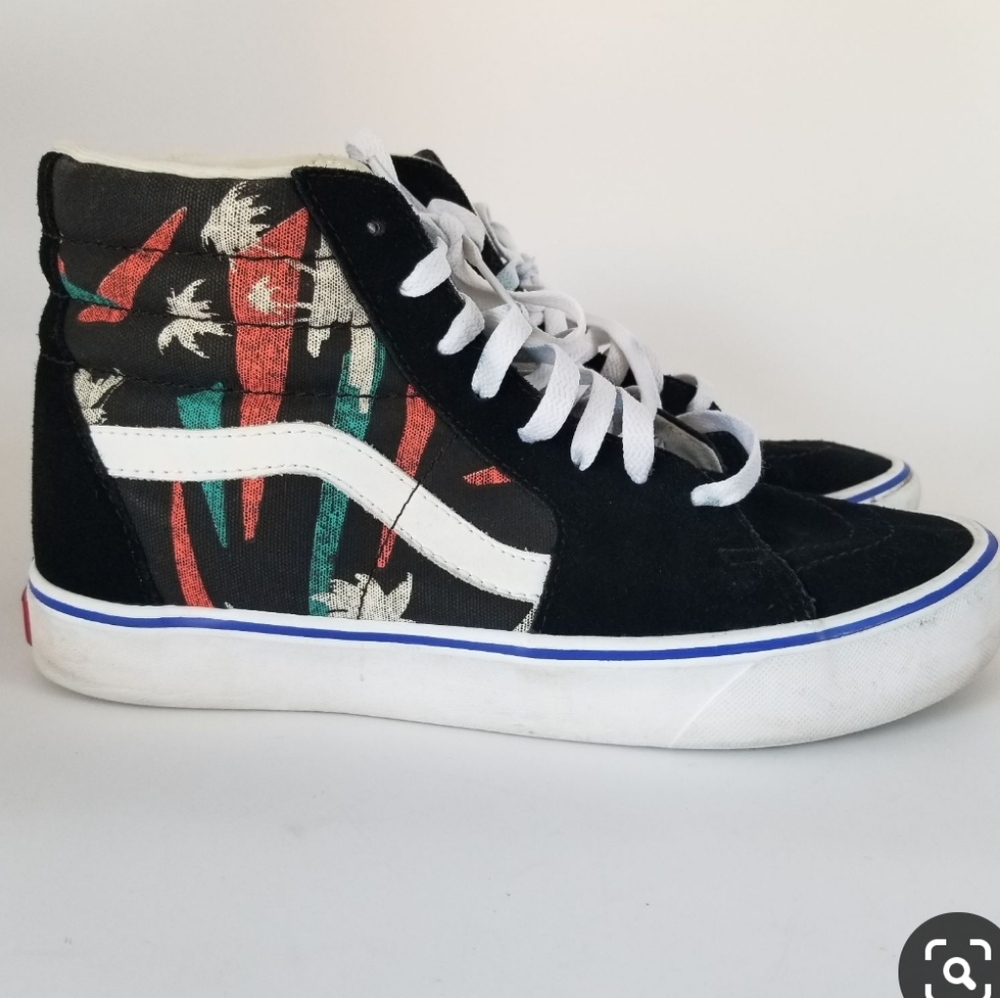 Vans sk8 high top palm tree sneakers Sz 7.5